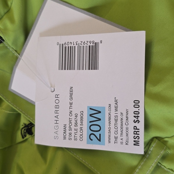 Sag Harbor Sport On The Green Embroidered Gold Design Capri Pants - Picture 6 of 13